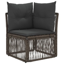 Ensemble de canapé de jardin 4 pcs Gris polyrotin 642720642720