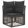 Ensemble de canapé de jardin 4 pcs Gris polyrotin 642720642720
