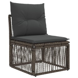 Ensemble de canapé de jardin 4 pcs Gris polyrotin 642720642720