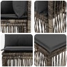Ensemble de canapé de jardin 4 pcs Gris polyrotin 642720642720