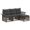 Ensemble de canapé de jardin 4 pcs Gris polyrotin 642722642722