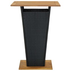 Ensemble de bar de jardin 5 pcs et coussins Résine tressée Noir 642723642723