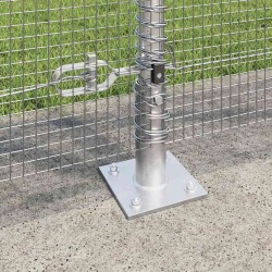 Clôture en fil soudé avec base en béton 10 x 1,2 m Argenté 642725642725