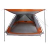 Tente Cabane Gris et orange 12-Personnes Polyester et Acier 642734642734