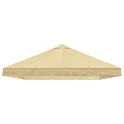 Housse de canopée de gazebo 6 x 3 m Crème Polyester 190 642739642739