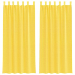 Voilages à œillets 2 pcs jaunes 140 x 225 cm 642741642741