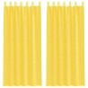 Voilages à œillets 2 pcs jaunes 140 x 225 cm 642741642741