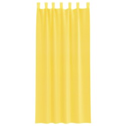 Voilages à œillets 2 pcs jaunes 140 x 225 cm 642741642741