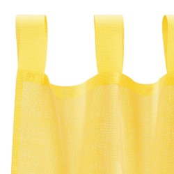Voilages à œillets 2 pcs jaunes 140 x 225 cm 642741642741