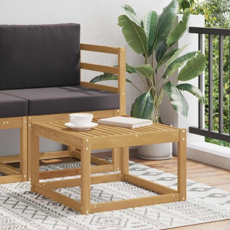 Table de jardin Bois d'Acacia Massif Blanc 59 x 59 x 37 cm 642746642746