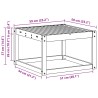 Table de jardin Bois d'Acacia Massif Blanc 59 x 59 x 37 cm 642746642746