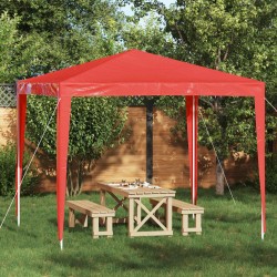 Tente de fête 250 x 250 x 240 cm Rouge PE et acier 642748642748