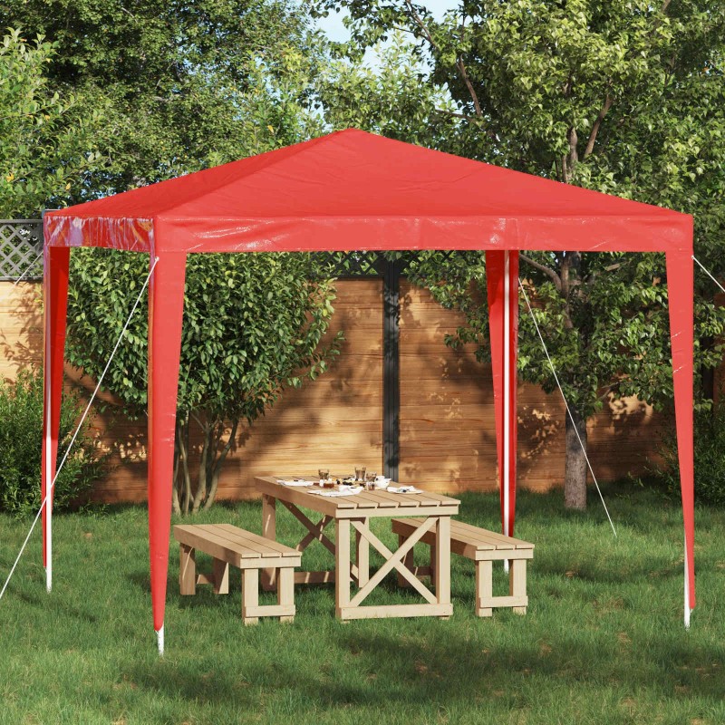 Tente de fête 250 x 250 x 240 cm Rouge PE et acier 642748642748