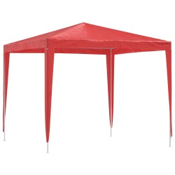Tente de fête 250 x 250 x 240 cm Rouge PE et acier 642748642748