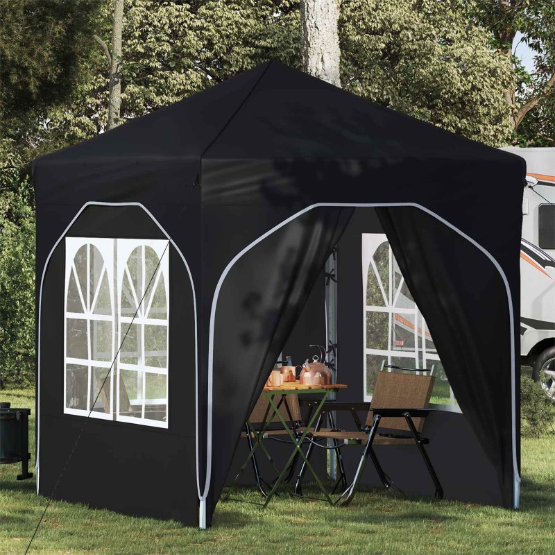 Tente de fête pop-up 192 x 192 x 245 cm Anthracite 642751642751