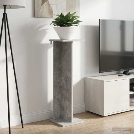 Support de Plante Gris Béton 25 x 25,5 x 80,5 cm 642754642754