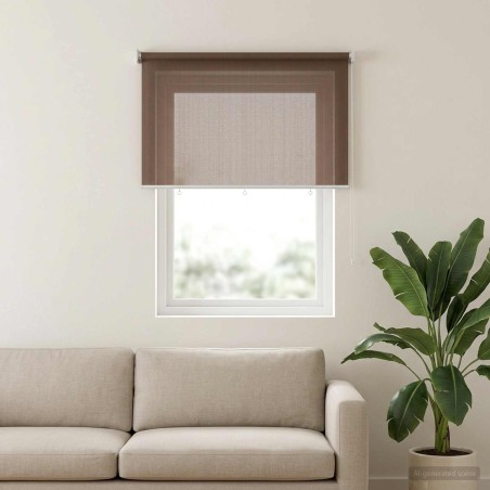 Store enrouleur extérieur à 90% de blocage UV Taupe HDPE 642756642756
