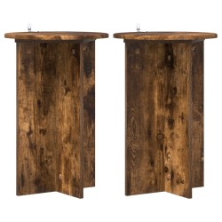 Support de Plante 2 pcs Chêne fumé Ø40 x 60 cm 642763642763