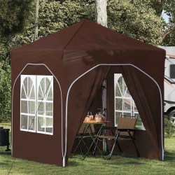 Tente de fête pop-up 192 x 192 x 245 cm Marron 642766642766
