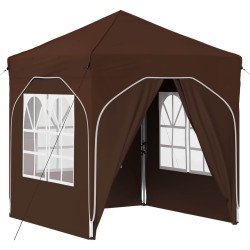 Tente de fête pop-up 192 x 192 x 245 cm Marron 642766642766
