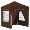 Tente de fête pop-up 192 x 192 x 245 cm Marron 642766642766
