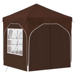 Tente de fête pop-up 192 x 192 x 245 cm Marron 642766642766