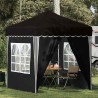 Tente de fête pop-up 195 x 195 x 245 cm Noir Tissu Oxford 642768642768