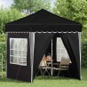 Tente de fête pop-up 195 x 195 x 245 cm Noir Tissu Oxford 642768642768
