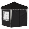 Tente de fête pop-up 195 x 195 x 245 cm Noir Tissu Oxford 642768642768
