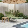 Transat pliant avec coussin Vert foncé 642770642770