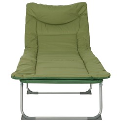 Transat pliant avec coussin Vert foncé 642770642770