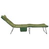 Transat pliant avec coussin Vert foncé 642770642770