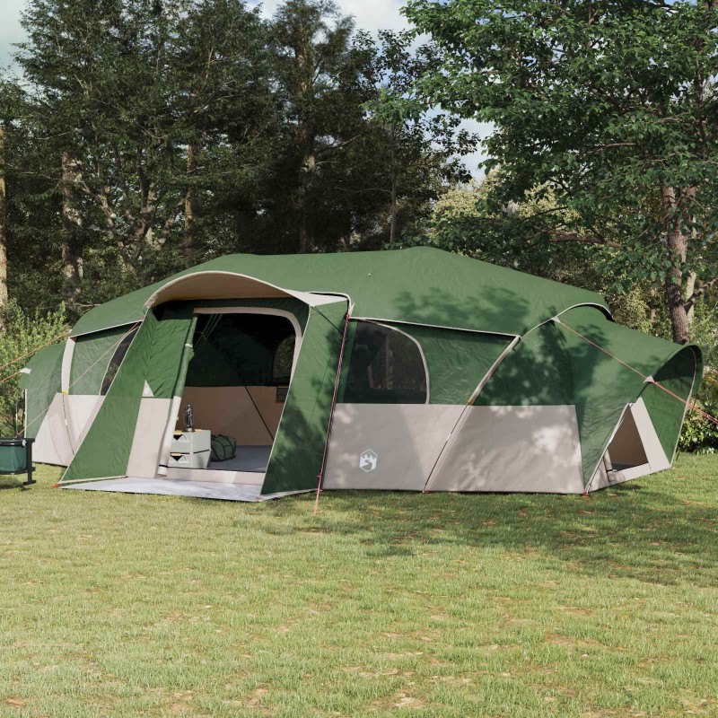 Tente familiale avec auvent imperméable Vert 18-Personnes 642775642775
