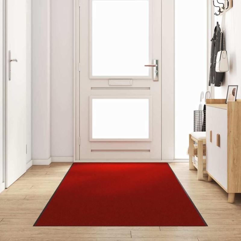 Tapis d'entrée Rouge et Noir 120 x 400 cm Polyamide et PVC 642779642779