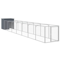 Niche pour chien avec cour anthracite 110x813x110 cm 642787642787