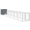Niche pour chien avec cour anthracite 110x813x110 cm 642787642787