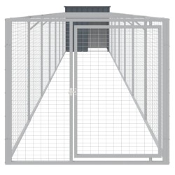 Niche pour chien avec cour anthracite 110x813x110 cm 642787642787