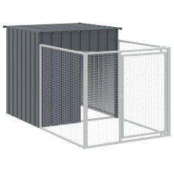 Niche pour chien avec cour anthracite 110x813x110 cm 642787642787