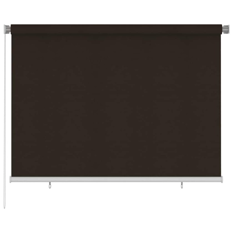 Store roulant d'extérieur 205 (l) x 140 (H) cm marron HDPE 642789642789