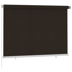 Store roulant d'extérieur 205 (l) x 140 (H) cm marron HDPE 642789642789