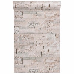 Papier peint en pierre 3D Beige 10 x 0,53 m Tissu non tissé 642792642792