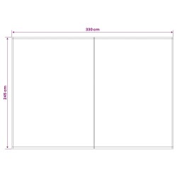 Toile de rechange pour auvent Noir 350 x 250 cm Polyester 642812642812