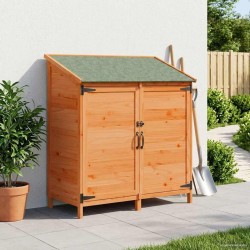 Abri de jardin avec toit Marron 106,5 x 56 x 113,5 cm 642816642816