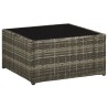 Salon de jardin 4 pcs avec coussins résine tressée gris 642819642819