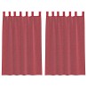 Voilages à œillets 2 pcs rouge bordeaux 140 x 175 cm 642823642823