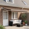 Auvent rétractable Taupe 4 × 3 m Polyester et métal 642833642833