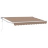 Auvent rétractable Taupe 4 × 3 m Polyester et métal 642833642833
