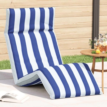 Transat pliant bleu et blanc 175 x 54 x 8,5 cm tissu Oxford 642841642841