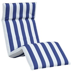 Transat pliant bleu et blanc 175 x 54 x 8,5 cm tissu Oxford 642841642841