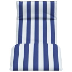 Transat pliant bleu et blanc 175 x 54 x 8,5 cm tissu Oxford 642841642841